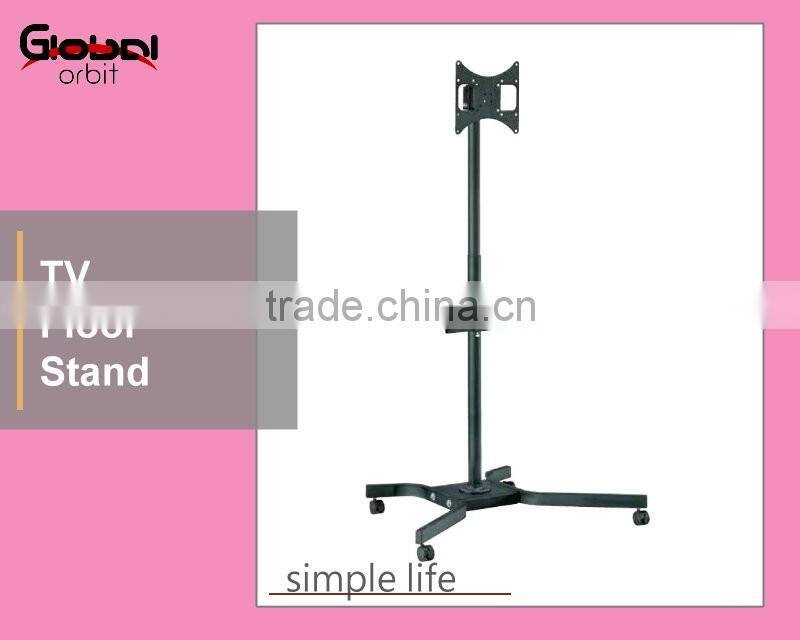 Mobile TV screen display stand, TV shelf trolley with 4 wheels