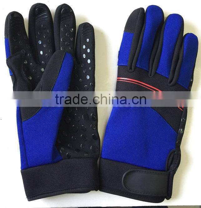 Machinery industry safty silicon Printed Work anti-slip gardening gloves