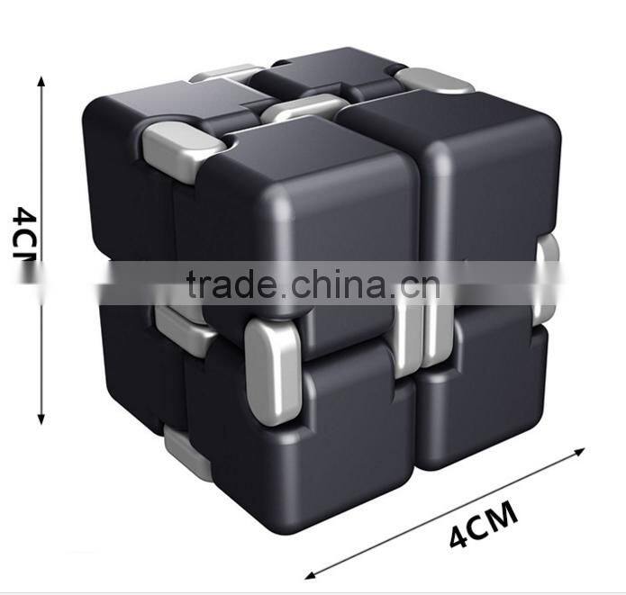 2017 Stress relief aluminum infinity cube desk mini magic fidget cube
