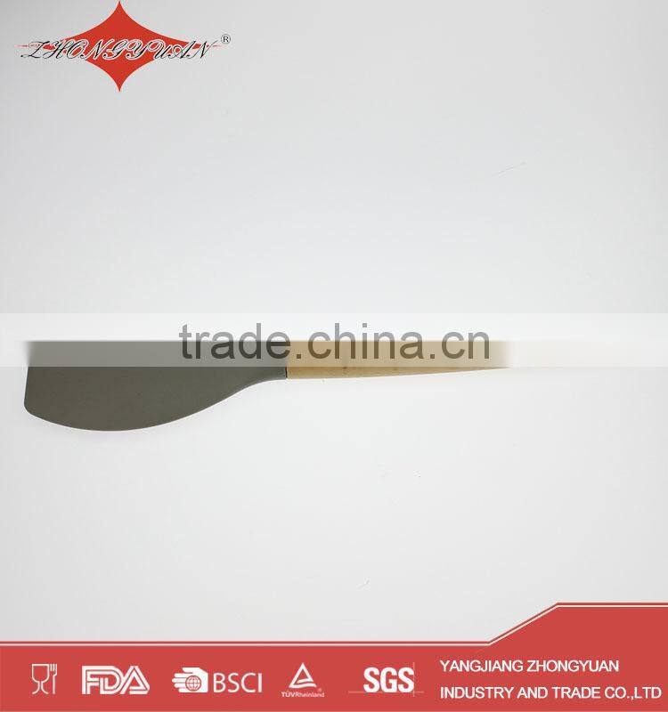 colorful silicone kitchen utensils with wood handle