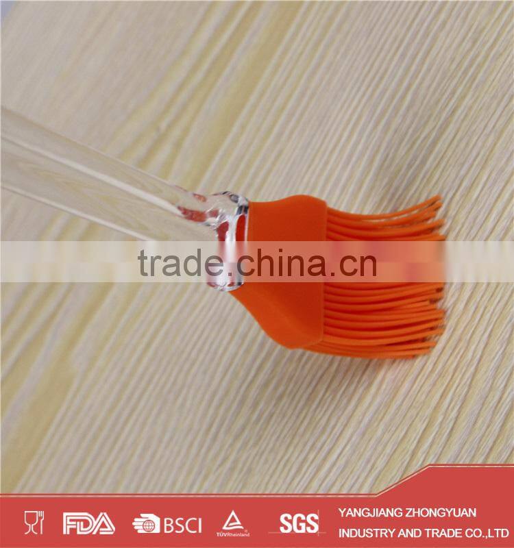 2014 hot sale good plastic handle silicone brush