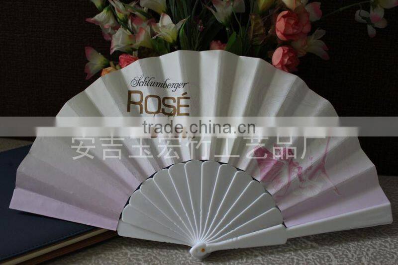 Factory price fabric plastic hand fan