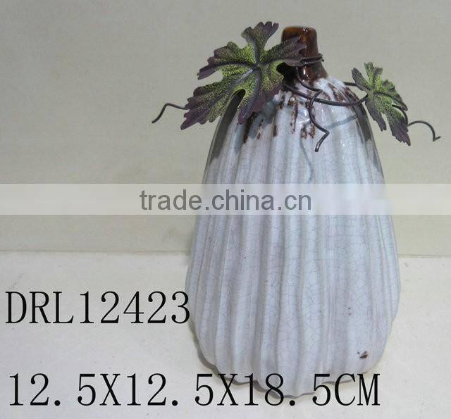 white pumpkin ceramic decorations festival holloween decorations