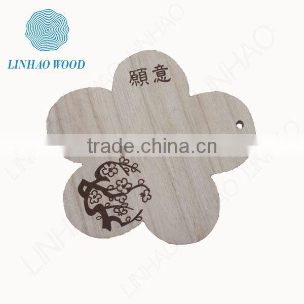 Paulownia Wood Wedding Carving Blessing Cards