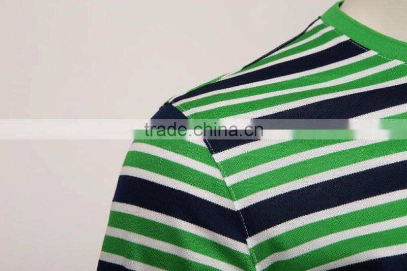 Fashion designe colorful striped t-shirt