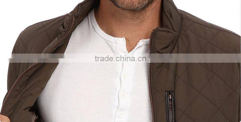 Men's long sleeve quilted nylon jacket