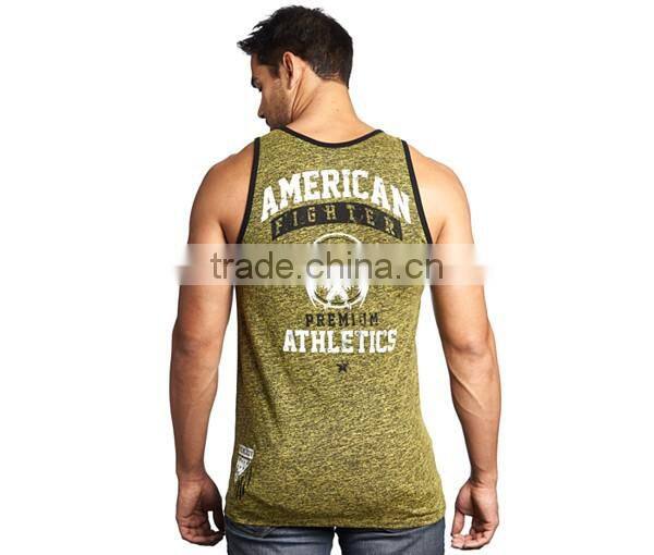 Men 's Bodybuilding Contrast Rib Tank