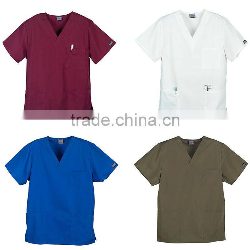 Wholesale 100% Cotton Medical Short Sleeve Unisex Green Surgical Gown