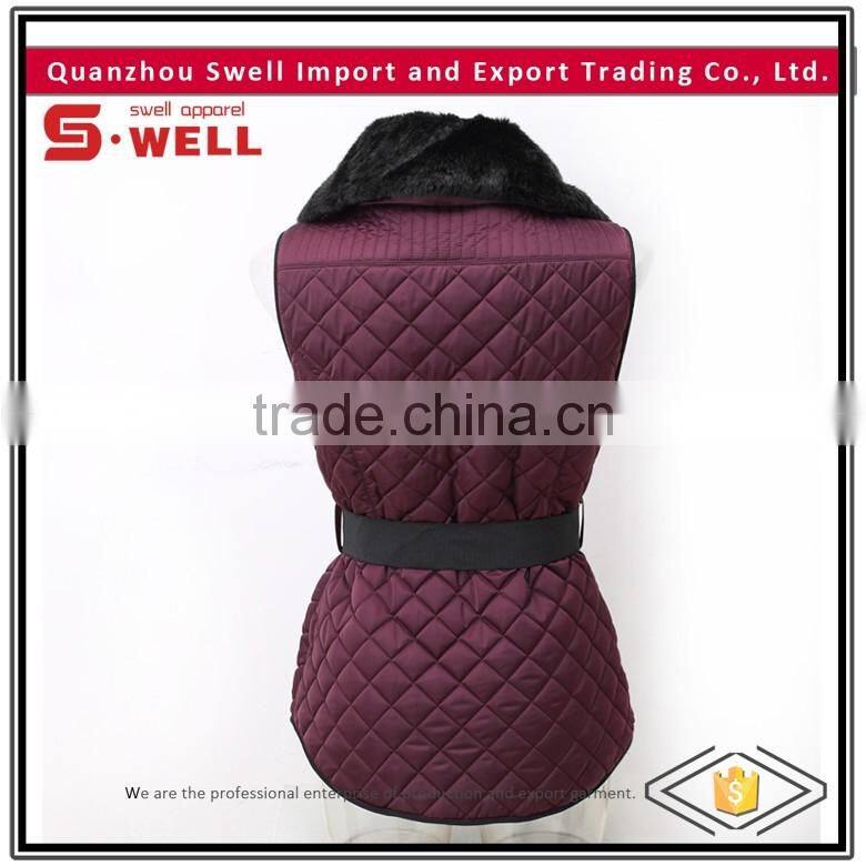 2016 wholesale custom winter brand padded women vest jacket