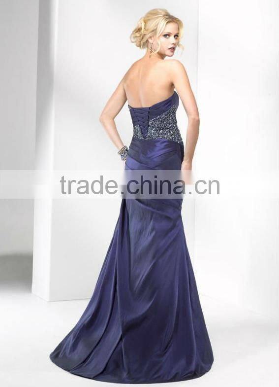 A Line Strapless Arabic Evening Dress