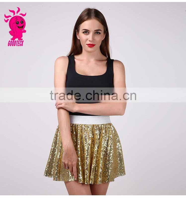 Latest skirt and blouse sexy pictures of mature women with short sequined tutu skirt