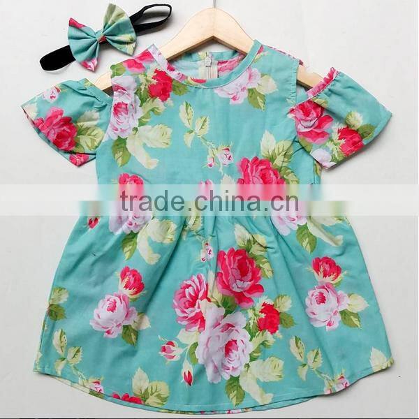 Simple Cotton Frocks Designs Baby Girl Floral Patterns Vintage Dress Little Girls Casual Dresses