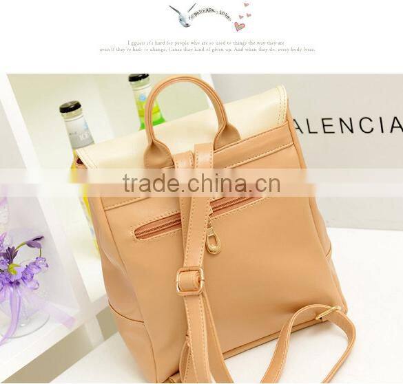 New Women's Retro College Sweet Shoulder Bag Synthetic Leather Backpack SV008057#