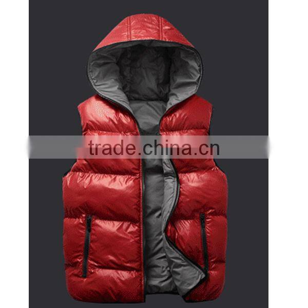 2015 Wholesale Customized Outdoor Men Slim Duck Down Vest