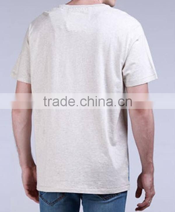 wash painting print SS Tee 100% cotton men T shirt