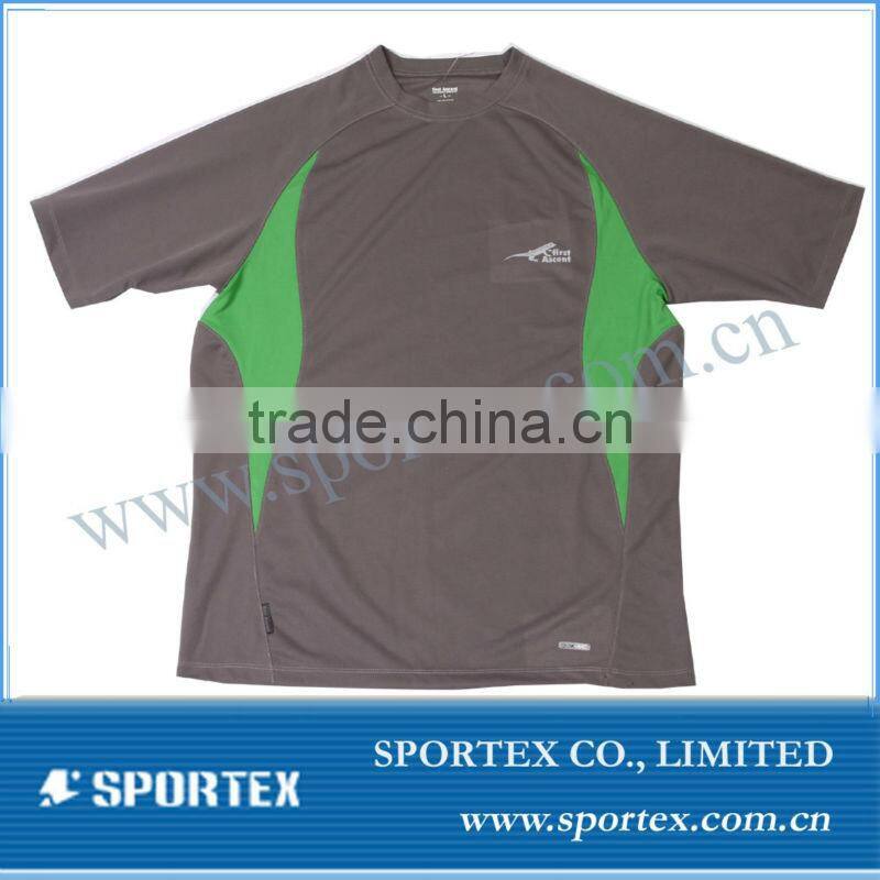 mens OEM running shirt/dry fit running T shirt/polyester running wear