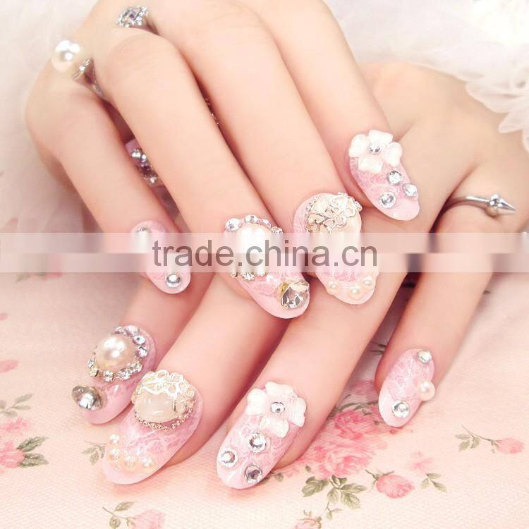 Self-adhesive Nails Glitter Tips With Glue Rhinestone Nails