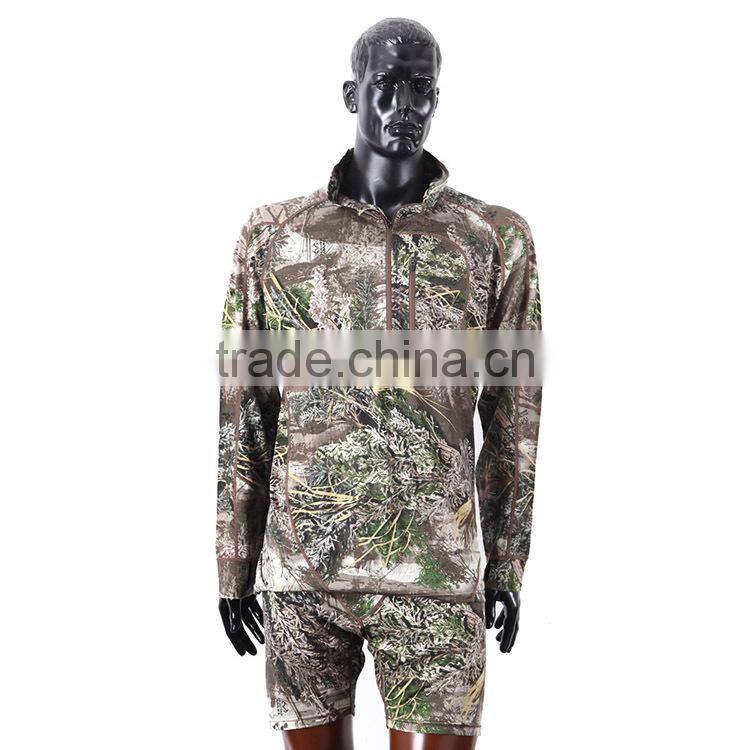 100% Merino wool hunting equipment camouflage clothing,wholesale camo t shirts