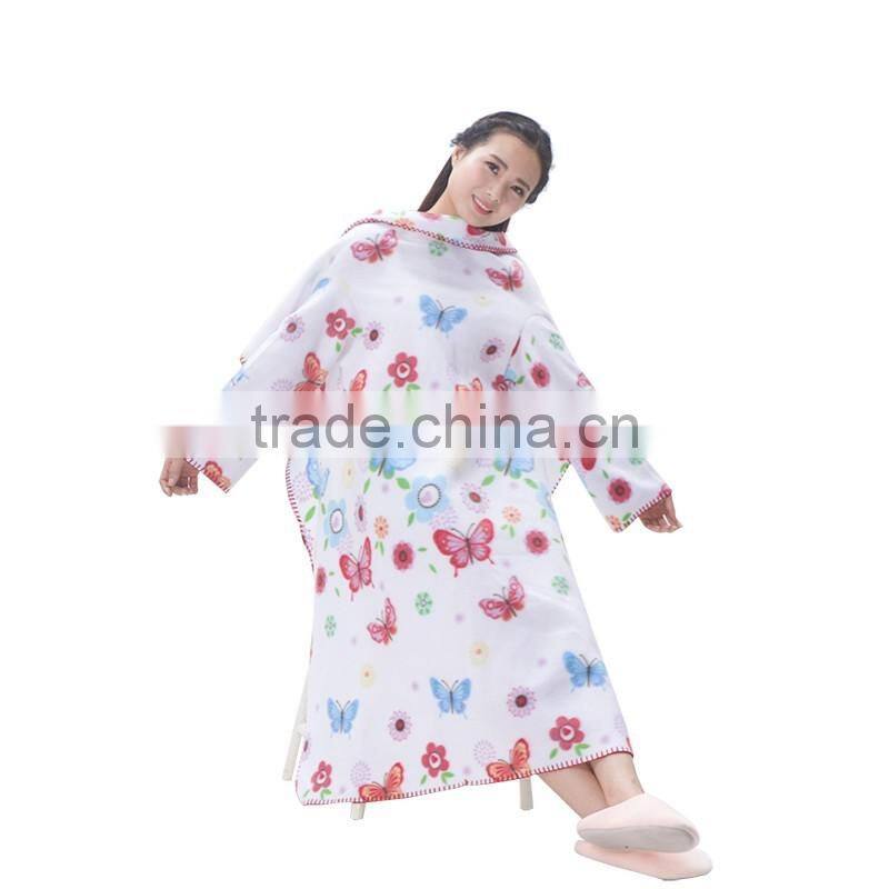 2016 Hot sales 100% polyester slanket made in china adults tv blanket