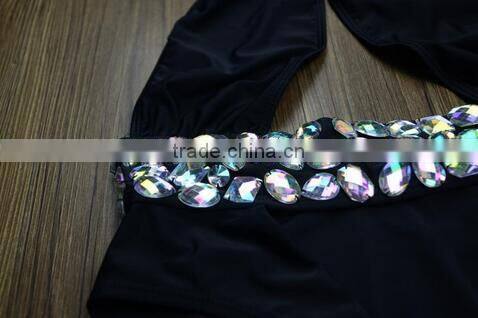 M860 Runwaylover2016 ladies sexy dazzling diamond bikini one piece swimwear