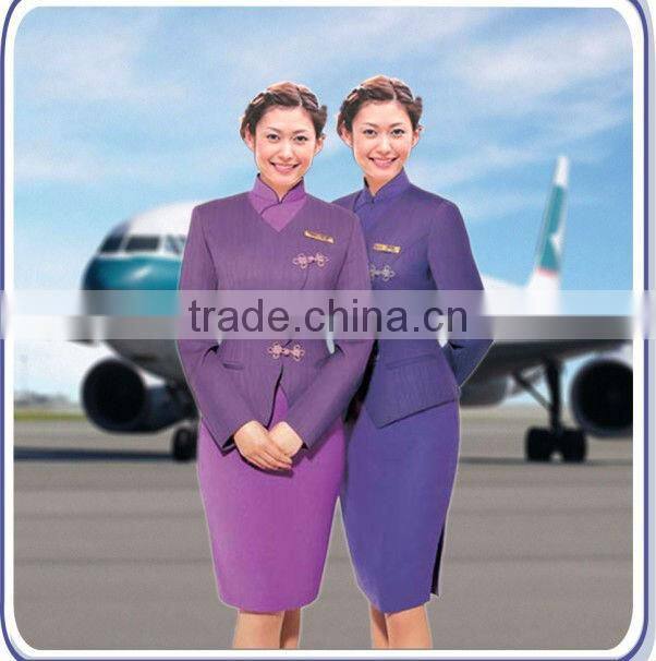 airline stewardess uniform,hot tailored polyester Stewardess uniform