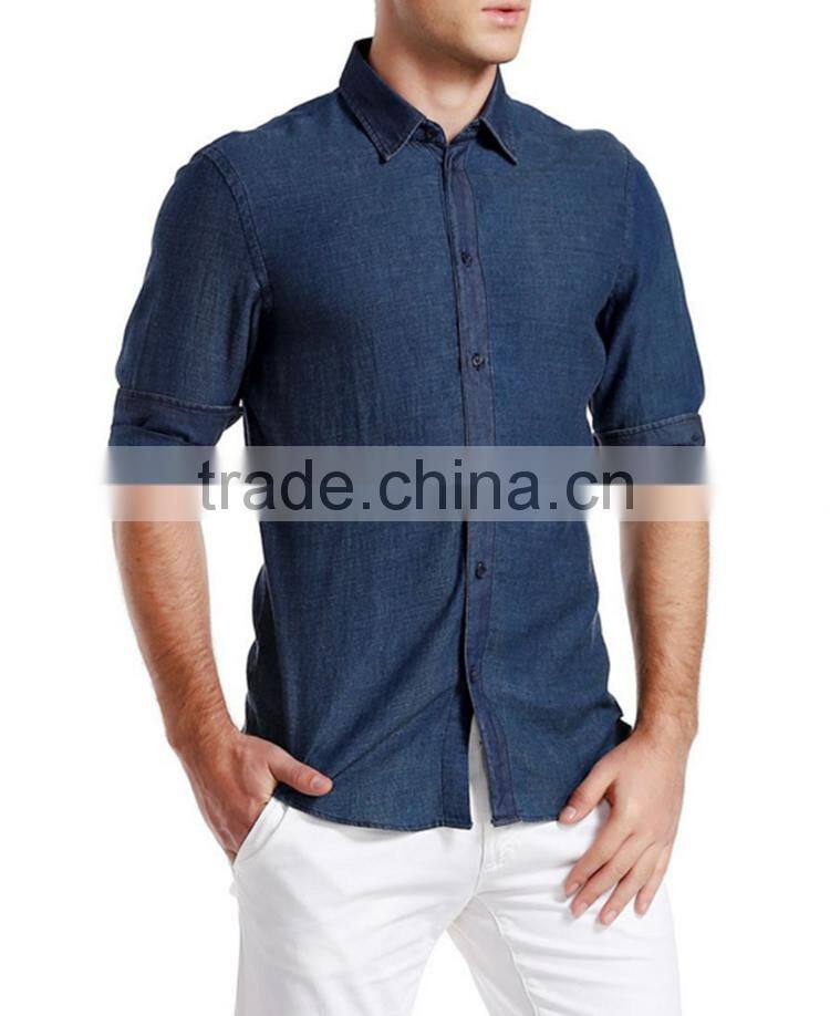 denim shirt long sleeve men shirt new fashion men shirt washed