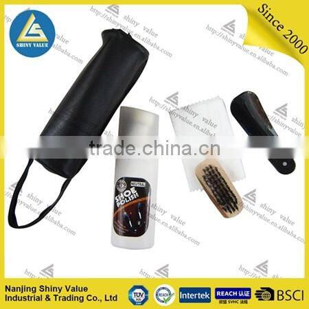 high quality OEM shoe polish set in polyester bag