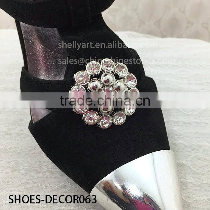 Wholesales Silver China hot sale decorative boot accessories metal lady shoes buckle