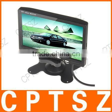 7" TFT LCD Display Color 2 Video Input Car RearView Headrest Monitor DVD VCR Monitor + Car Rear View Parking Camera Kit