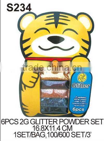 6 PCS 2G GLITTER POWDER