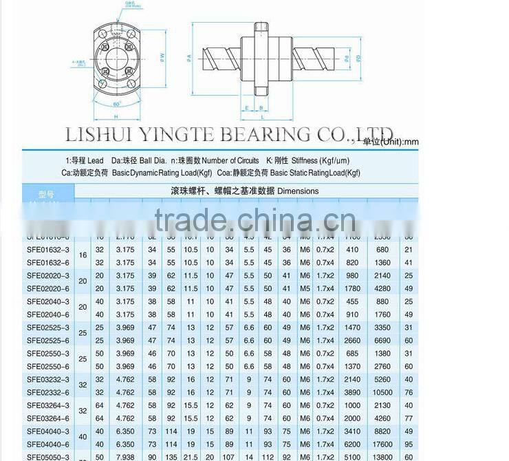 Cheap rotating nut ball screws SFS2010-3 for engineering machines