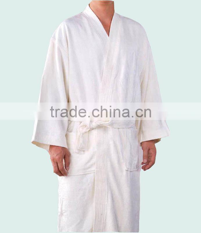 Velour White Luxury Hotel Bathrobe