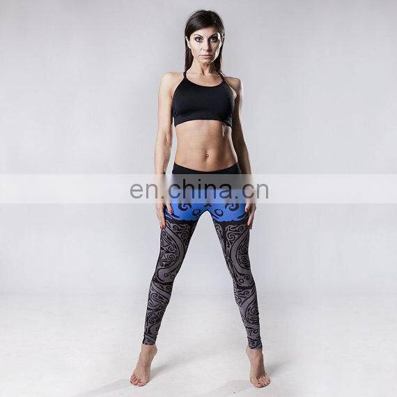 Fitness yoga workout pants high waist yoga pants custom printed tights