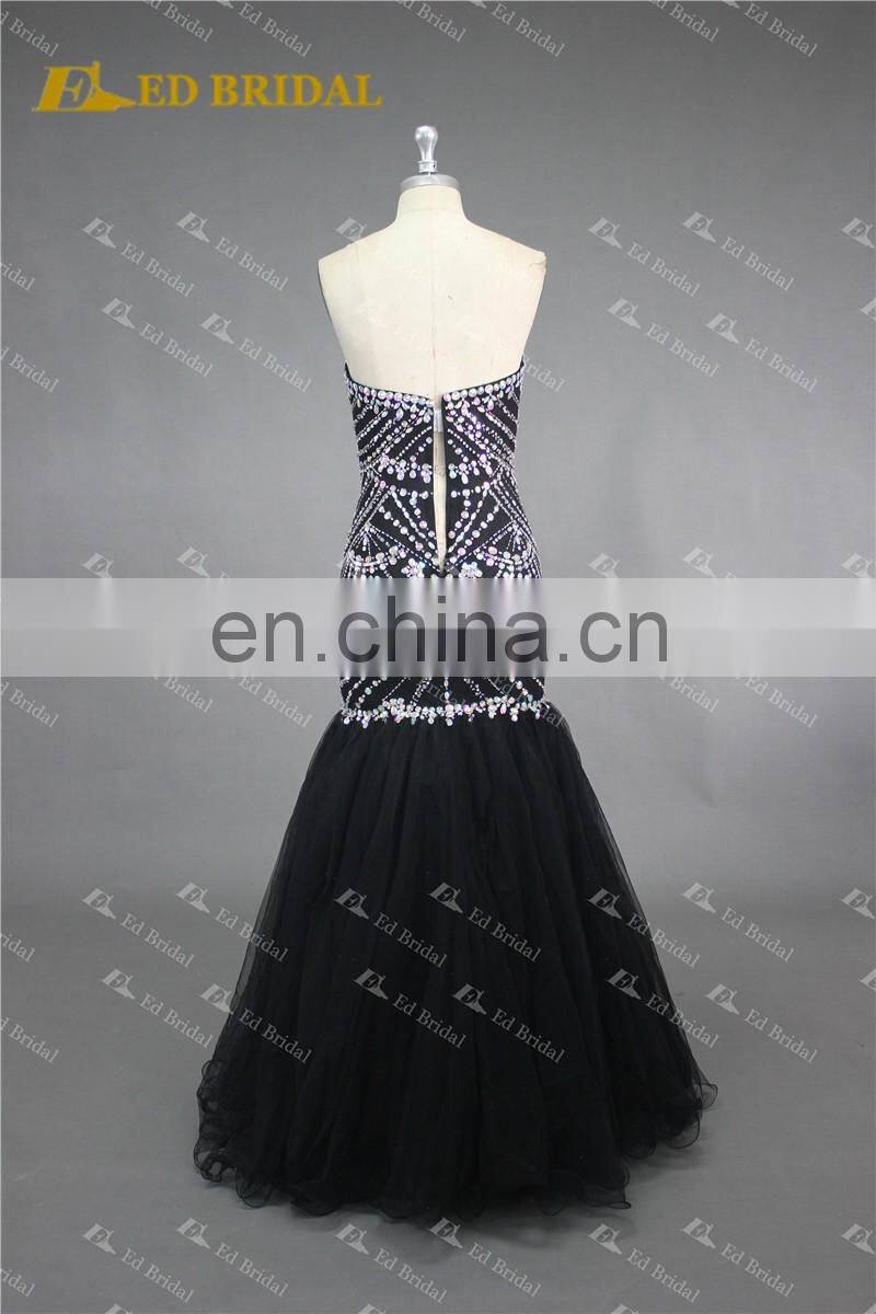 LN132 Sexy Mermaid Floor Length Heavy Beaded Real Sample Prom Dresses