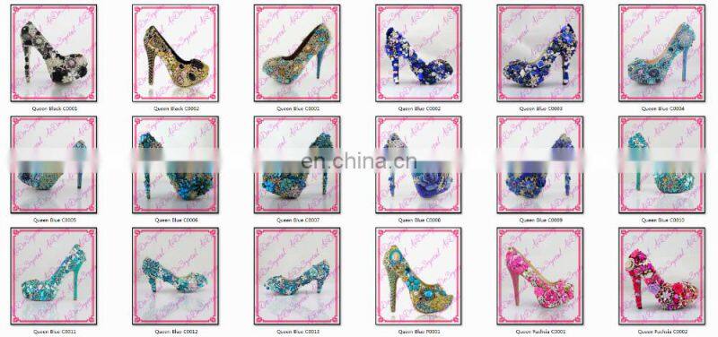 Aidocrystal stiletto pump for dress high heels red pointed toe fashion ladies shoes with crystal