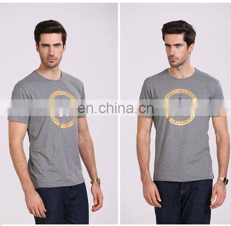 Wholesale summer short sleeve seamless cheap muscle fit printed men t shirt