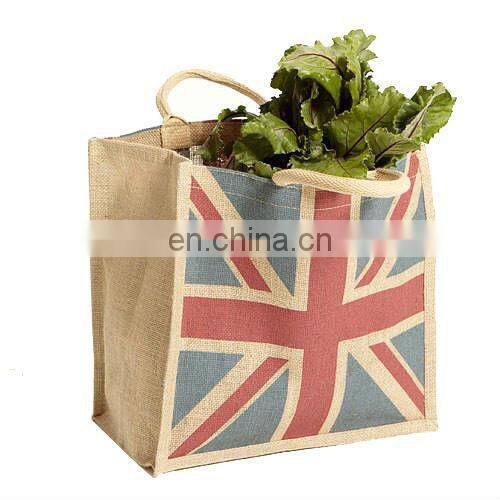 Fashion custom printing promotion jute bag