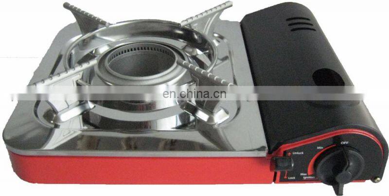 Portable gas stove TL-172 (Cyclone burner head) stainless steel soup tray / Plastic case / 220g butane gas stove /