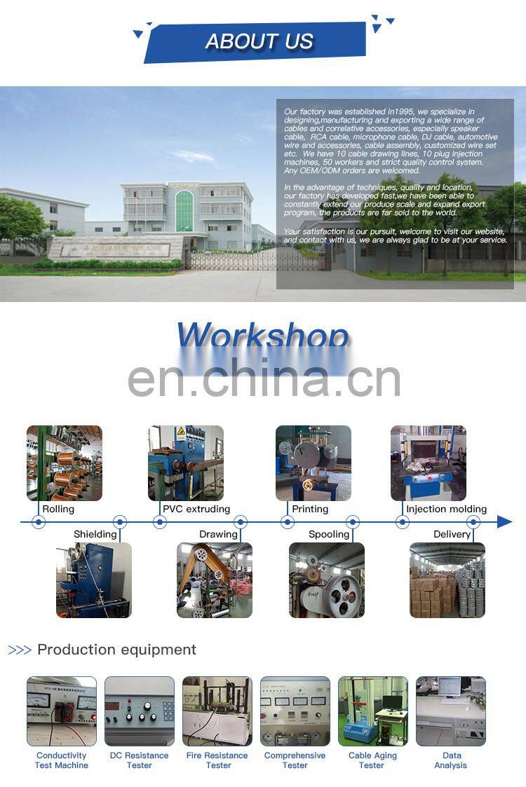 OFC 2R-2R Transparent Frosted Braid RCA Audio Video Cable Gold Connector