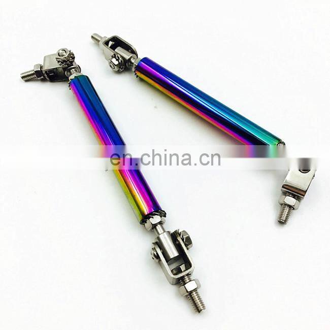 Adjustable Front Bumper Lip Splitter Strut Rod Tie Support Bar