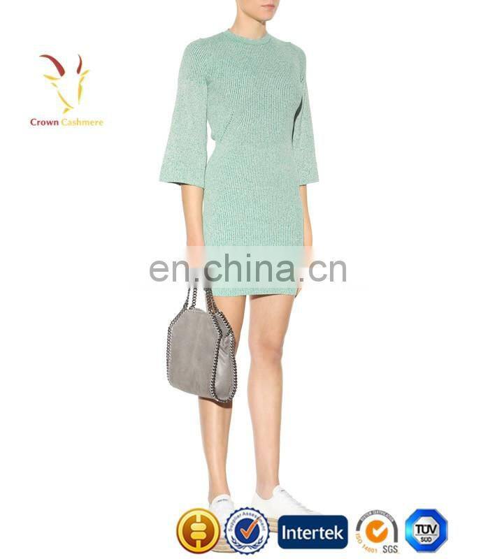 Bright Color Women's Vogue Clothing Wool Sweater Kint Dress