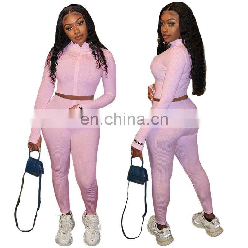 Manufacturer wholesale women's spring and summer new cardigan jacket + folded pants sexy slim 2-piece suit