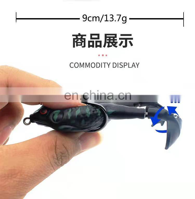 Byloo China Famous Mini High Quality Realistic 3d Rubber Top Water Floating Jump Minnow Plastic Jigging Lucana Soft Frog Fishing