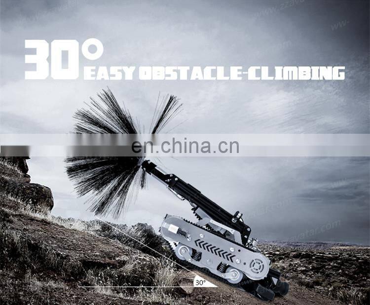 Ventilation duct cleaning robot rotary brush stainless steel pipe duct cleaning machine