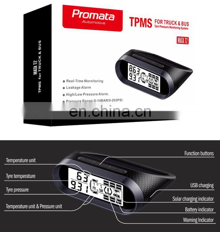 Solar power double charge universal truck external sensor tire pressure monitor tpms 8 tires for car bus RV trailer caravan