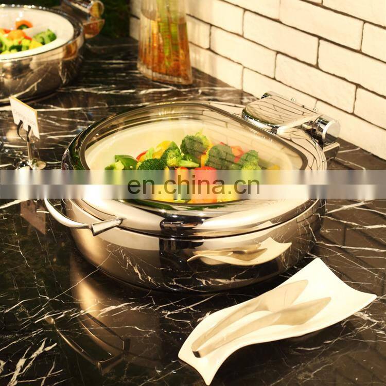 catering restaurant luxury GN pan display stainless steel buffet food warmer chafing dish
