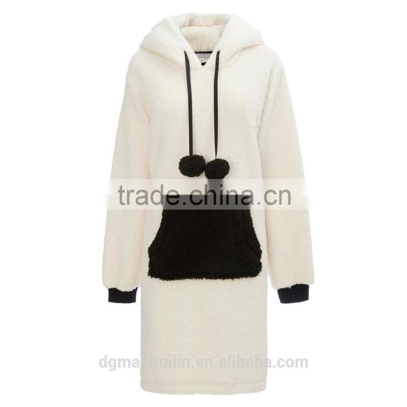 Long Sleeve Fleece Cute Hoodie Winter Pajamas For Women