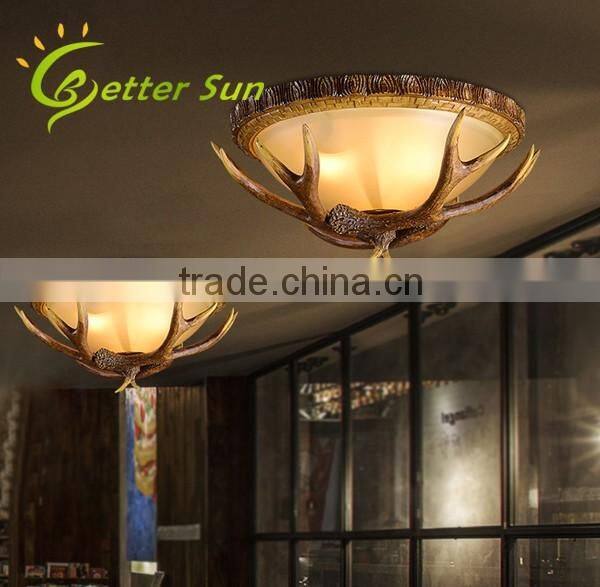 New Modern Deer Antler Chandelier Rustic Ceiling Lamp Made in China
