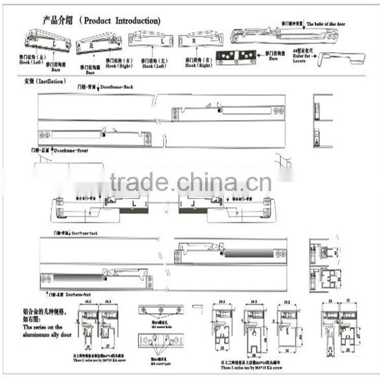 High quality stainless steel and POM material soft sliding door track roller in door & window rollers