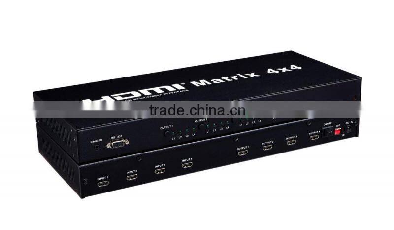HDMI SWITCH SPLITTER 4x4 Matrix for HD-DVD RS232 compatible with v1.3 devices PS3 up to 1080P